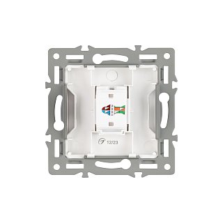 Механизм компьютерной розетки SCT-MPC1-PL-WH (RJ-45, CAT6) (Arlight, -)