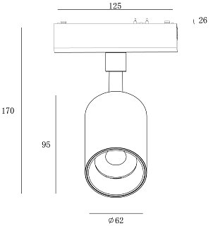 Светильник трековый SLIM, 48В 20W белый 2700-6000К, SL-SLIM-SPWH-20-CCT
