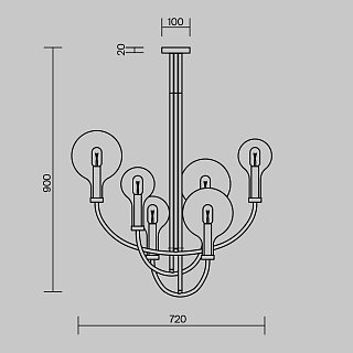 Подвесной светильник Status E14х6