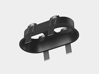 Корпус светильника потолочный встраиваемый  наклонный, Черный, IP20, COMBO-50-BL