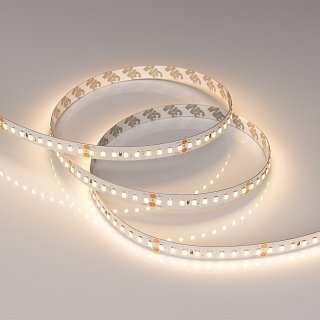 Светодиодная лента RT-A144-10mm 24V Warm3000 (7.7 W/m, IP20, 2835, 5m) (Arlight, высок.эфф.200 лм/Вт)