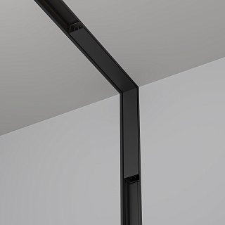 Коннектор угловой внутренний, встраиваемый под ГКЛ 12,5 мм Basity, черный