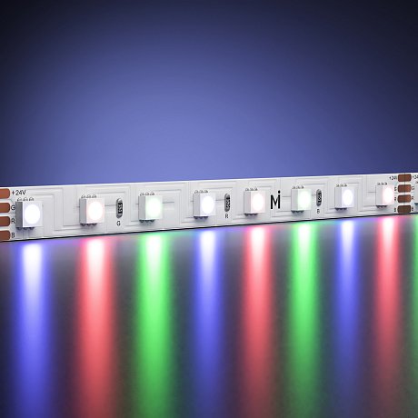 Светодиодная лента Ультра 24В 3838 8Вт/м Цветная (RGB) 5м IP 20 201130