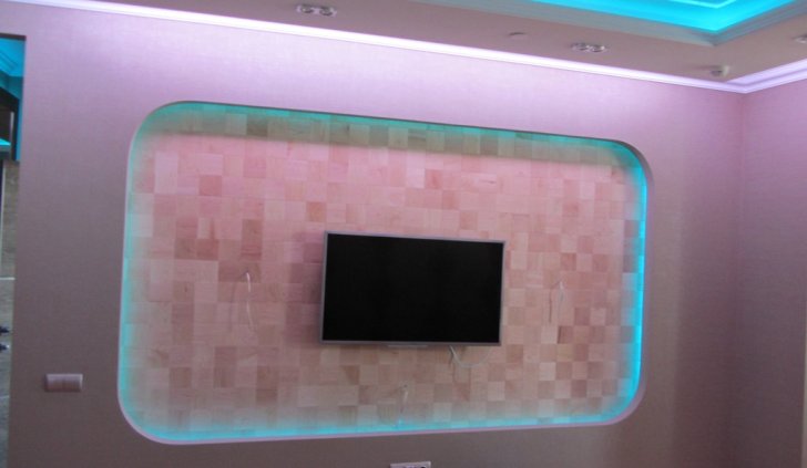 Светодиодная подсветка ниши под телевизор