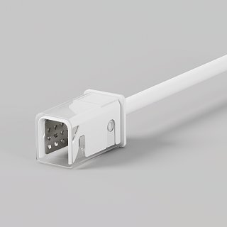 Двусторонний коннектор питания с проводом (30 см) для гибкого неона 17x12 мм