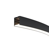 Радиусный профиль 35x35 Ø1500мм 1/8 круга черный