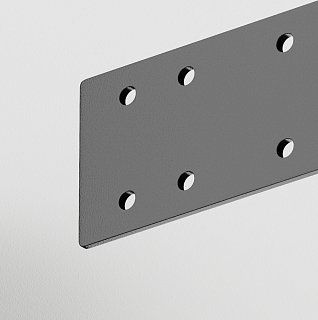 Прямой коннектор S35 накладной черный 1 шт.