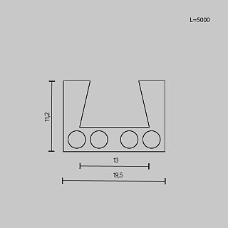 Шинопровод 5м Elasity черный