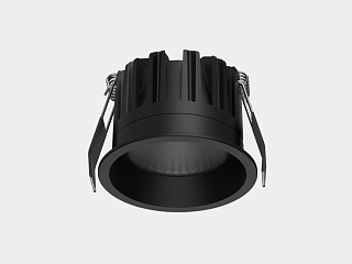 Светильник светодиодный Встраиваемый , серия DL-RE, Черный, 8Вт, IP44, Теплый белый (3000К) , DL-RE1202-BL-WW