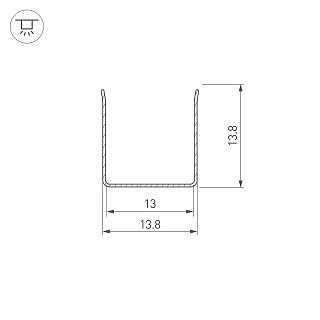 Профиль гибкий ARL-MOONLIGHT-1213-2x500  (Arlight, Металл)