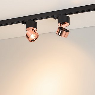 Светильник SP-PLURIO-TRACK-4TR-R77-9W Warm3000 (BK-COP, 36 deg, 230V) (Arlight, IP20 Металл, 3 года)