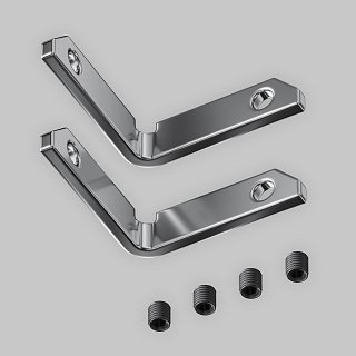 Комплект уголков вертикальных (2соединителя + 4 винта) для профиля
