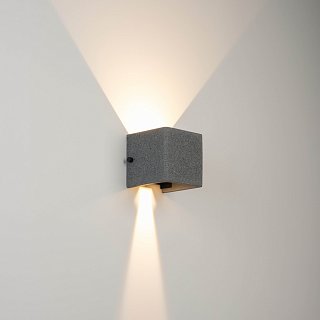 Светильник LGD-PERAN-WALL-S120x120-6W Warm3000 (BK, 0-80 deg, 230V) (Arlight, IP65 Бетон, 3 года)