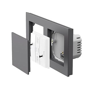 Умный настенный выключатель H2 (2 кнопки, 1 канал) | Aqara Light Switch H2 EU