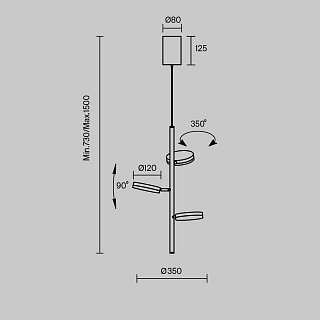 Подвесной светильник Fad 3000К 18Вт