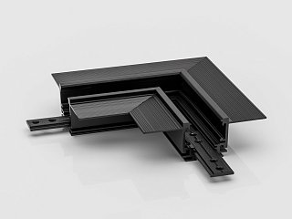 Коннектор угловой горизонтальный для встраиваемого низкопрофильного шинопровода SY-LINK, SY-LINK-CNLV-T2S-BL
