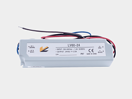 Блок питания для светодиодных лент IP 67 пластик 60 W, 24V, LV-60-24