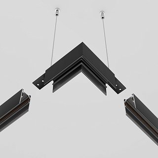 Коннектор угловой Exility накладной черный