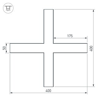Крестовина SL-LINE-5035 (Arlight, Металл)