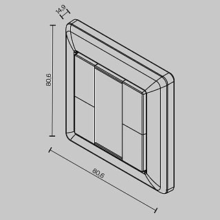 4-х кнопочная DALI DT6 панель для одной группы и 4-х сцен