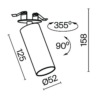 Встраиваемый светильник FOCUS LED 12Вт 3000К