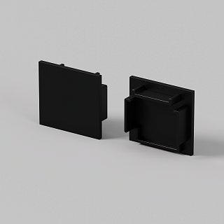 Комплект заглушек (для профиля 25×22) 2 шт., ALM-2522-B-EC 642066