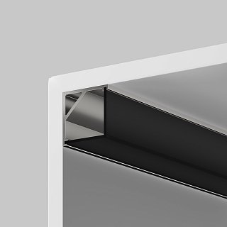 Рассеиватель для профиля 16×16 (Угол, Чёрный, 2 м), ALM-1616S-B-DF-2M 642028