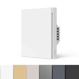 Умный настенный выключатель H1 EU(без нейтрали, 1 клавиша) | Aqara Smart Wall Switch H1 EU (No Neutral, Single Rocker)