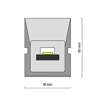 Гибкий неон 18x16 24В 14,4 Вт/м 4000K IP67 5м
