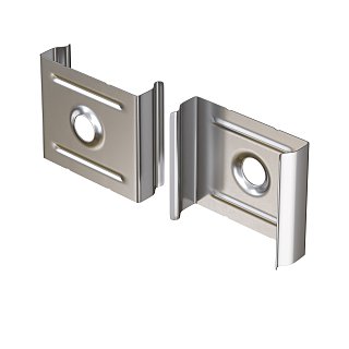 Комплект креплений (для профиля 21×21) 10 шт., ALM007MT