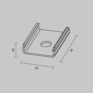 Комплект креплений (для профиля 35×35) 4 шт., ALM-3535B-MT 642043