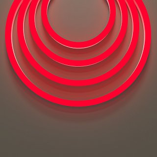 Гибкий неон 25x13 220В 8Вт/м Red IP65 50м