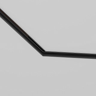 Коннектор угловой 135° Exility встраиваемый под ГКЛ 9,5мм, черный