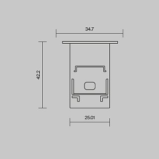 Комплект заглушек (для профиля 35×42) 2 шт., ALM-3542-B-EC 642054