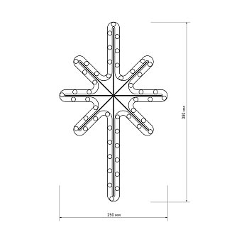 Фигура ARD-STAR-M2-380x250-36LED Warm (230V, 2.5W) (Ardecoled, IP65)