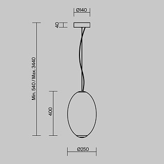 Подвесной светильник Bruma 3000К 19Вт