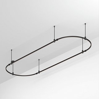 Основание ART-APRIORI-OVAL-ROD-400-3000x1000 (BK) (Arlight, IP20 Металл, 3 года)