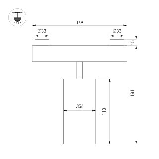 Светильник ART-INBELT-SPOT-R56-15W Day4000-MIX (BK, 34 deg, 48V, DALI) (Arlight, IP20 Металл, 3 года)