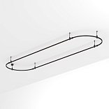 Основание ART-APRIORI-OVAL-ROD-200-4000x1000 (BK) (Arlight, IP20 Металл, 3 года)