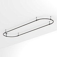 Основание ART-APRIORI-OVAL-ROD-200-4000x1000 (BK) (Arlight, IP20 Металл, 3 года)
