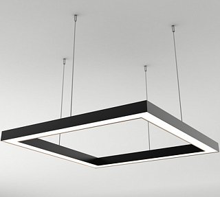 Светильник SP-SQUARE-HANG-4970-S3000-340W Warm3000 (RAL9005, 120 deg, 230V) IP33