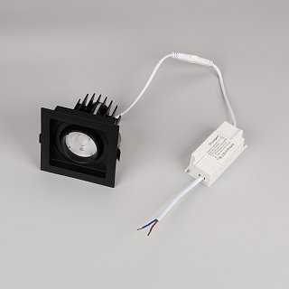 Светильник MS-VORTEX-BUILT-S90x90-12W Warm3000 (BK-BK, 40 deg, 230V) (Arlight, IP20 Металл, 5 лет)