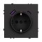 Механизм розетки с USB зарядкой SCT-NOBE-MUAC-SFPL-BK (230V, 16A) (Arlight, -)