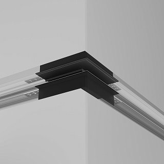 Коннектор внешний Exility встраиваемый под ГКЛ 12,5мм, черный