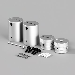 Набор для двухстороннего накладного монтажа Nemo D25 серебро