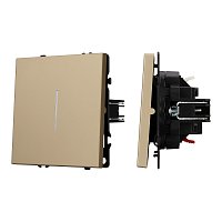 Механизм выключателя одноклавишный проходной LED SWT-NOBE-MKP1-SFPL-L-GD (230V, 10A) (Arlight, -)