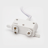 Крепление сменное М8 трековое однофазное с шнуром для светильников VILLY, треково-подвесное, цвет Белый, VL-M8-WH