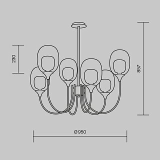 Подвесной светильник Aura E14х6