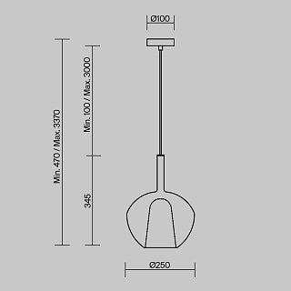 Подвесной светильник Duality E27х1