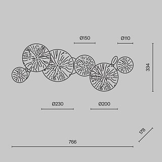 Настенный светильник (бра) Lovetann E14х4